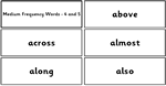 Medium Frequency Words - years 4 and 5