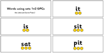 Words using set 1 and 2 gpc - sound buttons