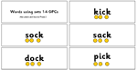 Words using sets 1-4 gpc - sound buttons