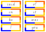 dfes common words flashcards (VicModern)