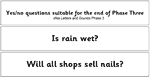 Yes/No Questions
